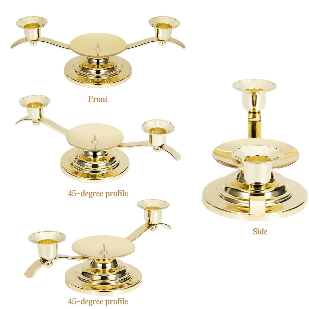 Unity Candle Holders for Weddings, 3 Arm Wedding Unity Candlestick Holder wit...