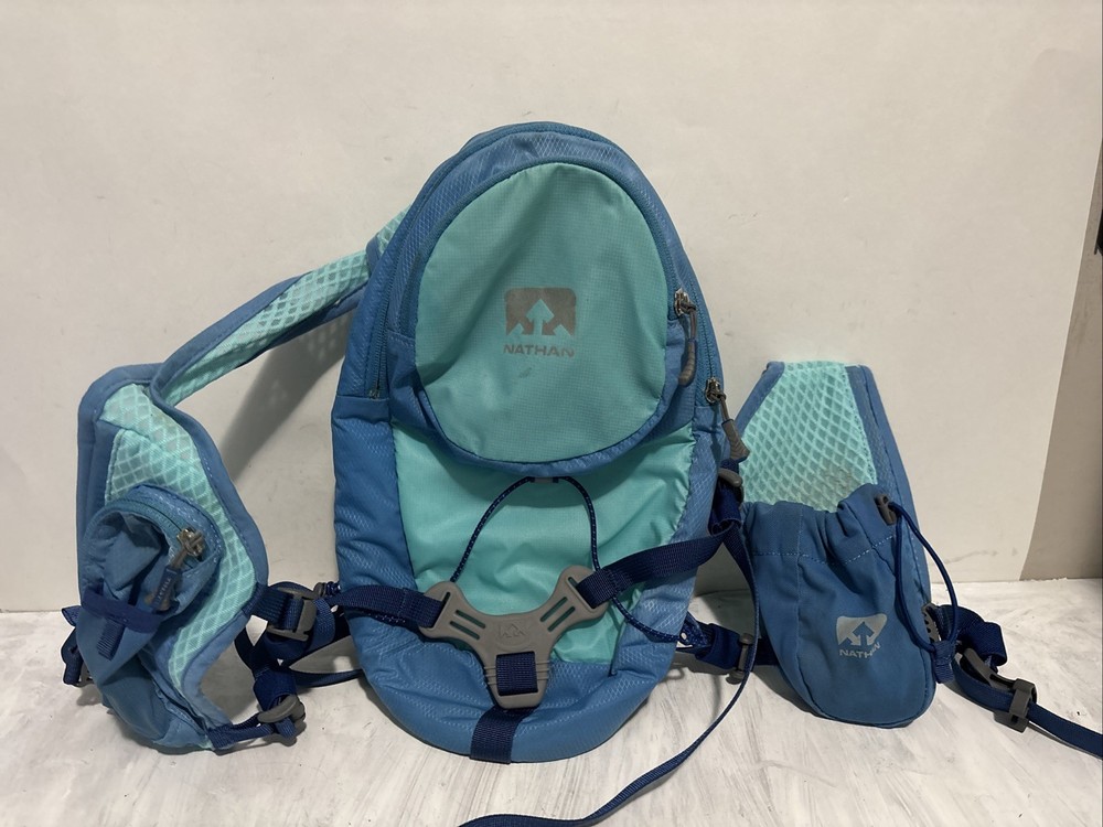 Nathan Hydration Backpack Blue Running Hiking No Bladder Stains