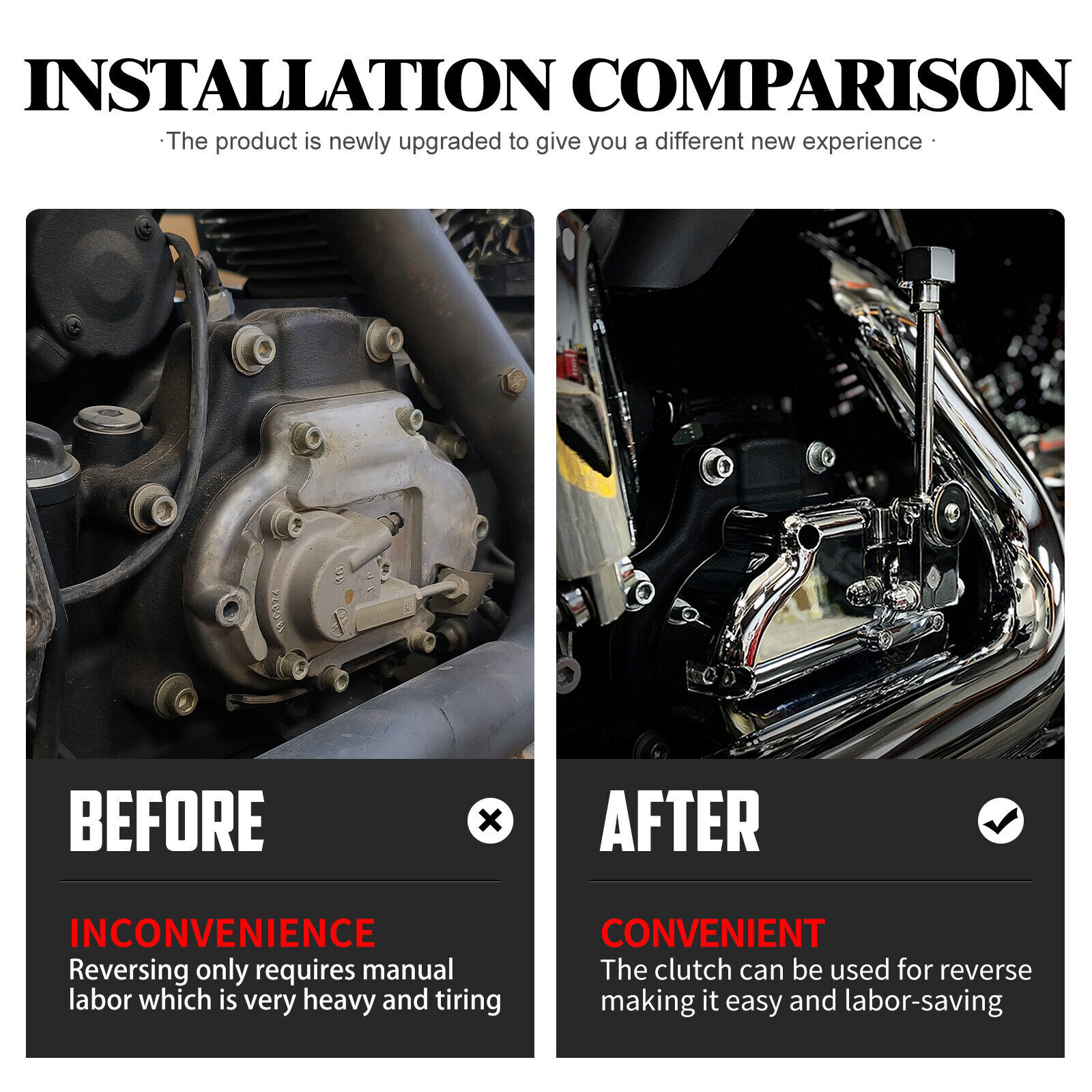 Chrome Reverse Gear Clutch Gearbox For Harley Touring Road Street Glide 14-2020