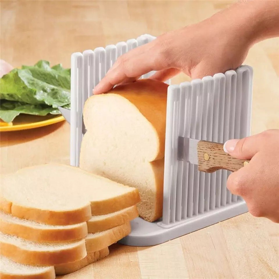 Adjustable Toast Slicer/ Cutting Guide for Homemade Bread, Plastic Bread Slicer