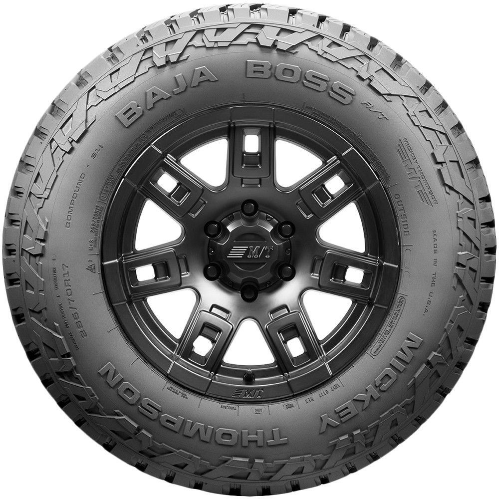 (QTY 4) 35x12.50R17LT Mickey Thompson Baja Boss A/T 119Q LRD Black Wall Tires