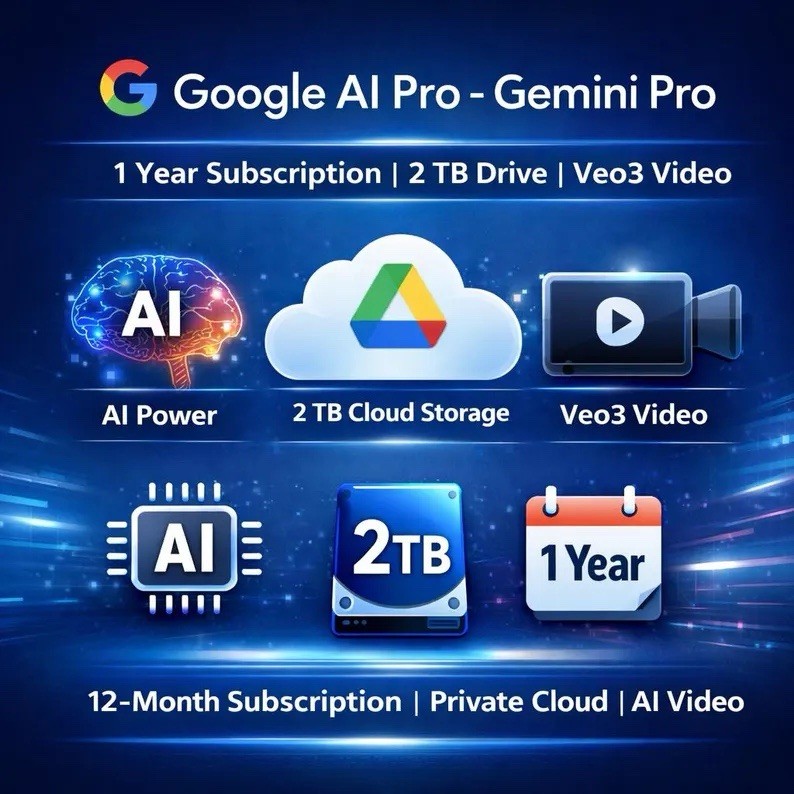 Gemini AI Pro - 12 Months Personal Access (1 Year)