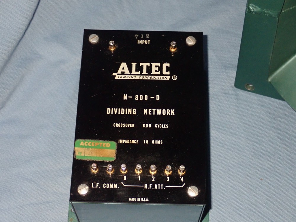 Altec 811B Horn & 802C Driver, N-800-D Crossover, Working