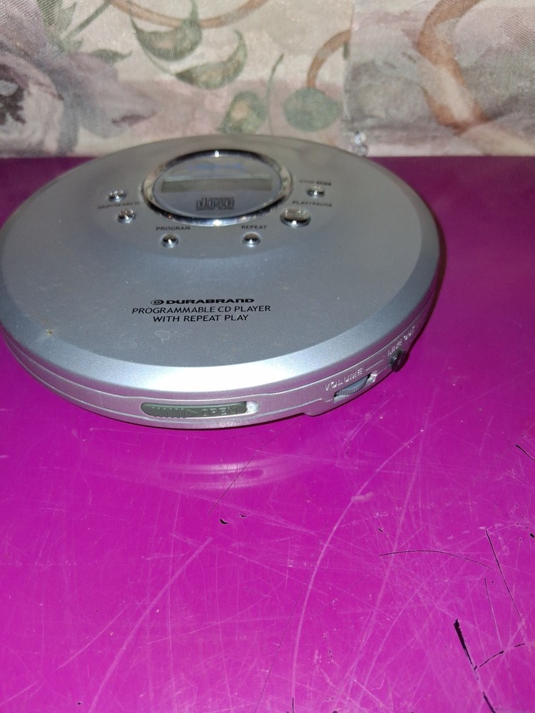Durabrand CD-56 Programmable CD Player, Repeat Play, Bass Boost, Silver