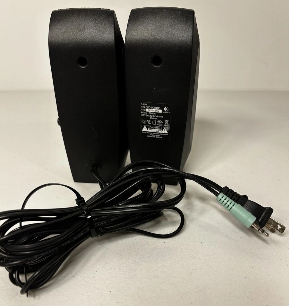 Logitech S120 Desktop Speaker System - Black