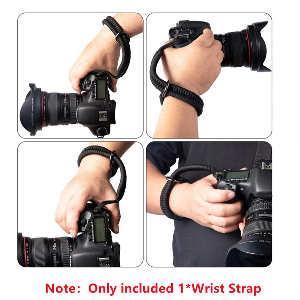 Durable Camera Strap Camera Wrist Strap Hand Grip Black For DSLR Camera Rope