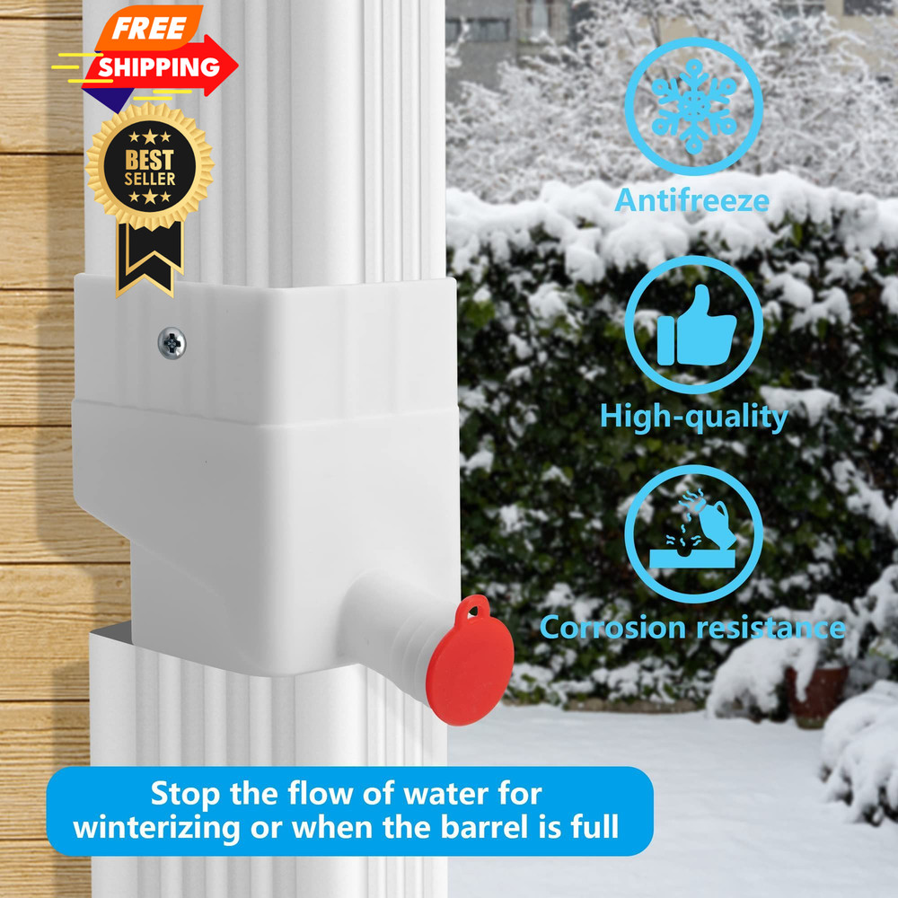 Rainwater Collection System-Rainwater Diverter Connector 1pcs