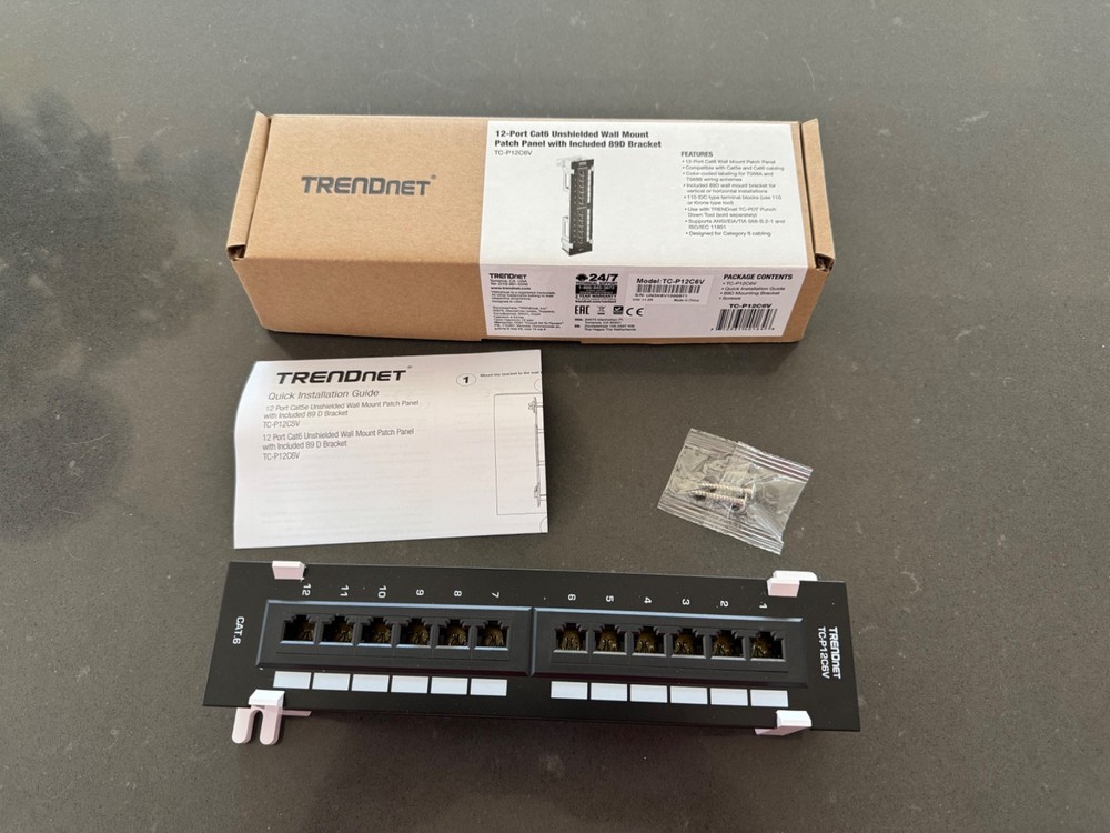 TrendNet TC-P12C6V Cat6 Unshielded Patch Panel