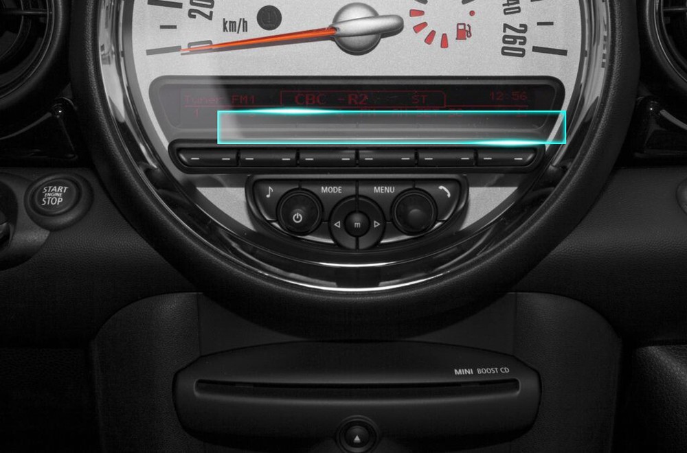 Crystal Clear Screen Protector for 2013 Mini Coupe Vehicle Navigation