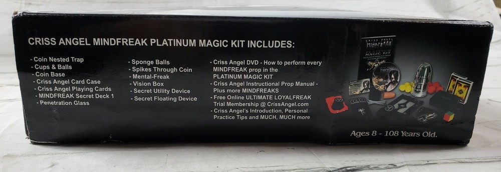 Chris Angel Mindfreak Platinum Magic Kit (Over 350 Mindfreak Magic Tricks) EUC