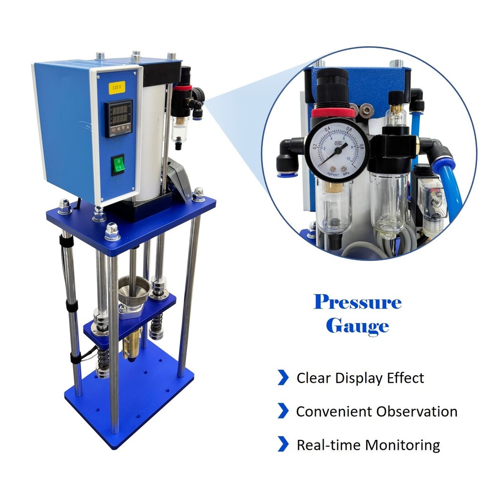 110V Lab Desktop Vertical Pneumatic Plastic Injection Molding Machine 1KW