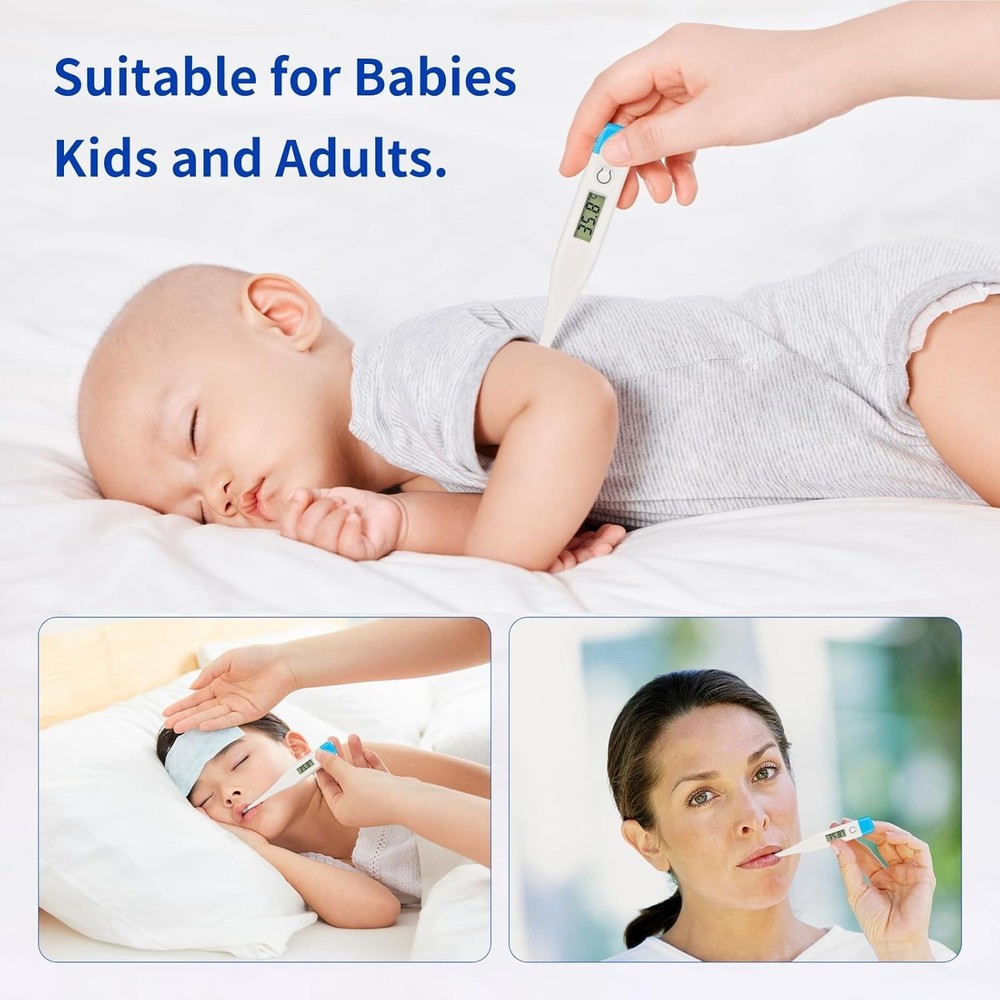 Intelligent Digital Thermometer,LCD Display Screen,Fast Measurement,Suitable ...