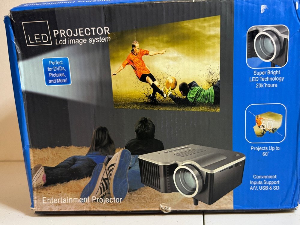LED Entertainment Projector LCD Image System Portable Mini NEW