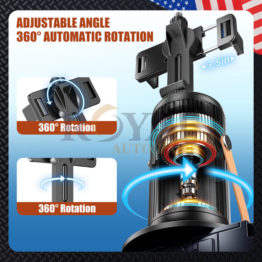 Bluetooth Remote Control Selfiestick Adjustable Angles AI Face & Body Detection