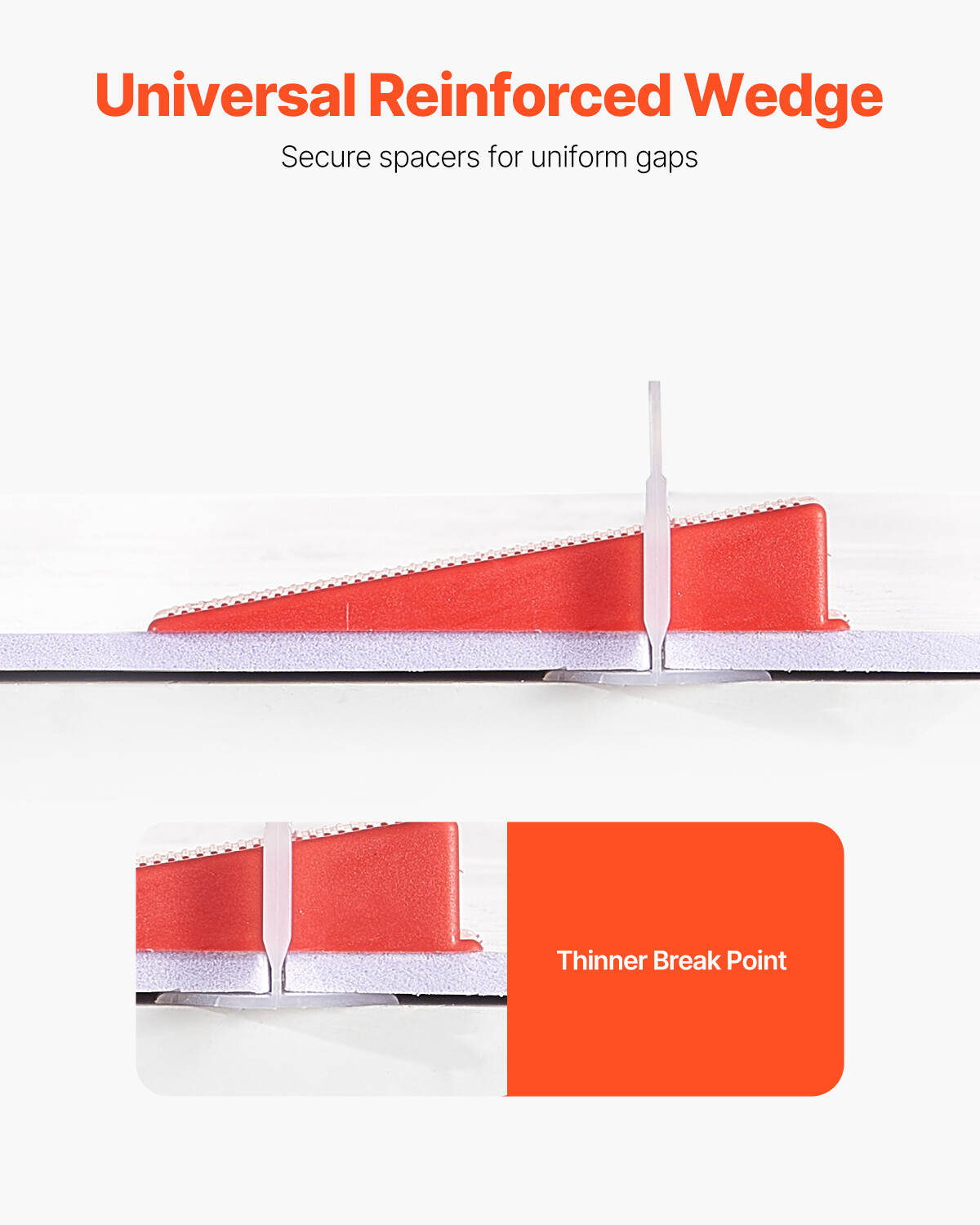 Tile Leveling System 1/8" (3 mm) 700pcs Tile Spacers+200 Reusable Wedges 1 Plier