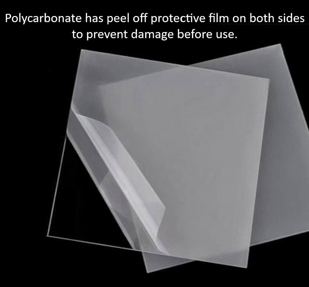 3 PACK Clear Polycarbonate Sheets: Tougher than Acrylic - Multiple Sizes