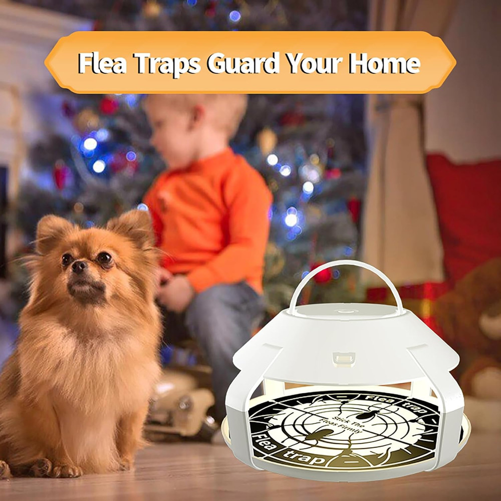 Flea Traps for inside Your Home with Light, Flea Light Trap for Bug USB Charing