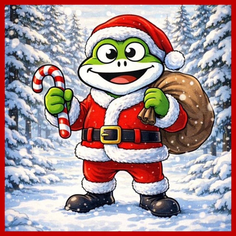 30 Custom Santa Frog Personalized Address Labels