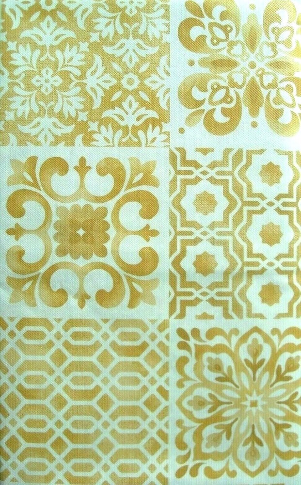 Patchwork Inspire Classics Vinyl Flannel backed Various Size Tablecloth b Elrene