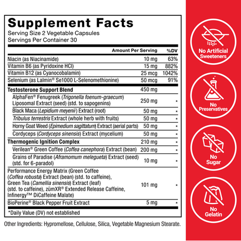 Force Factor Alpha King Surge, Powerful Testosteron Booster & Muscle Builder -US