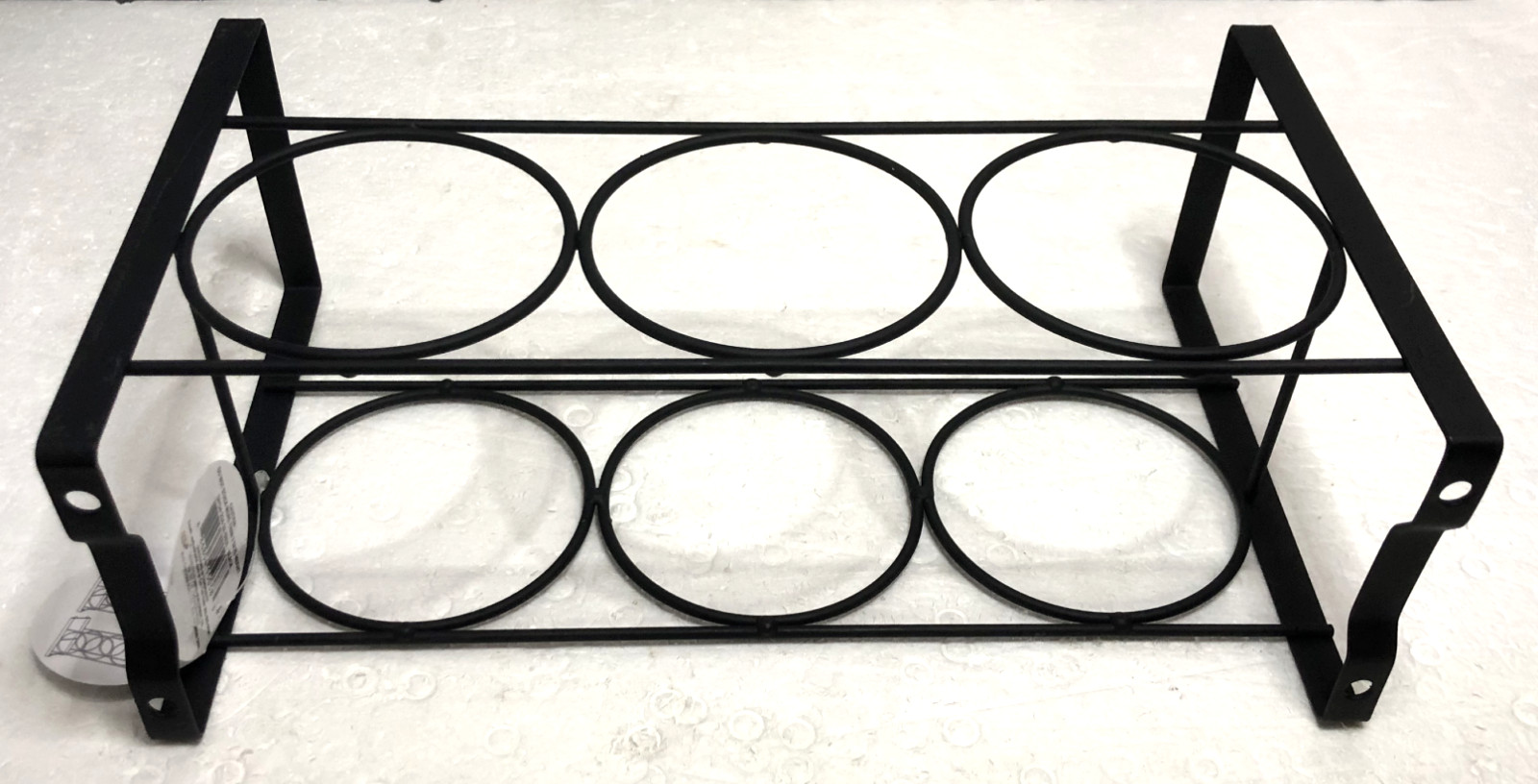 3 Bottle Countertop Wall Mount or Table Top Elegant Iron Wine Rack Black 7x12x4"