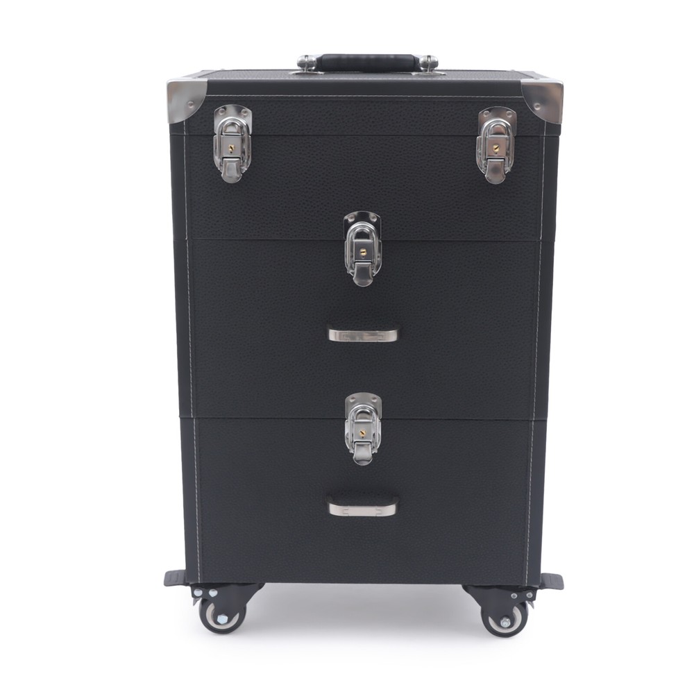 Professional Rolling Makeup Train Case Cosmetic Trolley Makeup Storage Organizer