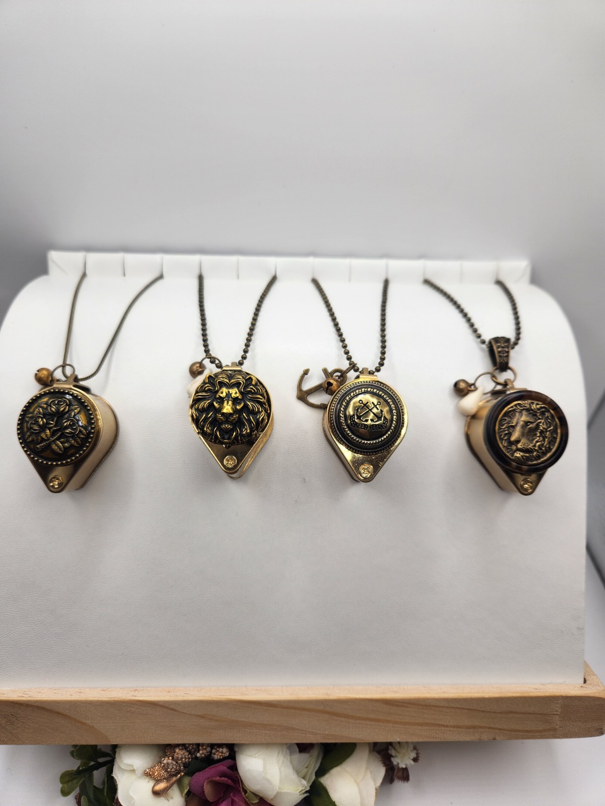 30× Jewelers Loupe Necklace Magnifier Loop Magnifying Glass Jewelry Silver Gold