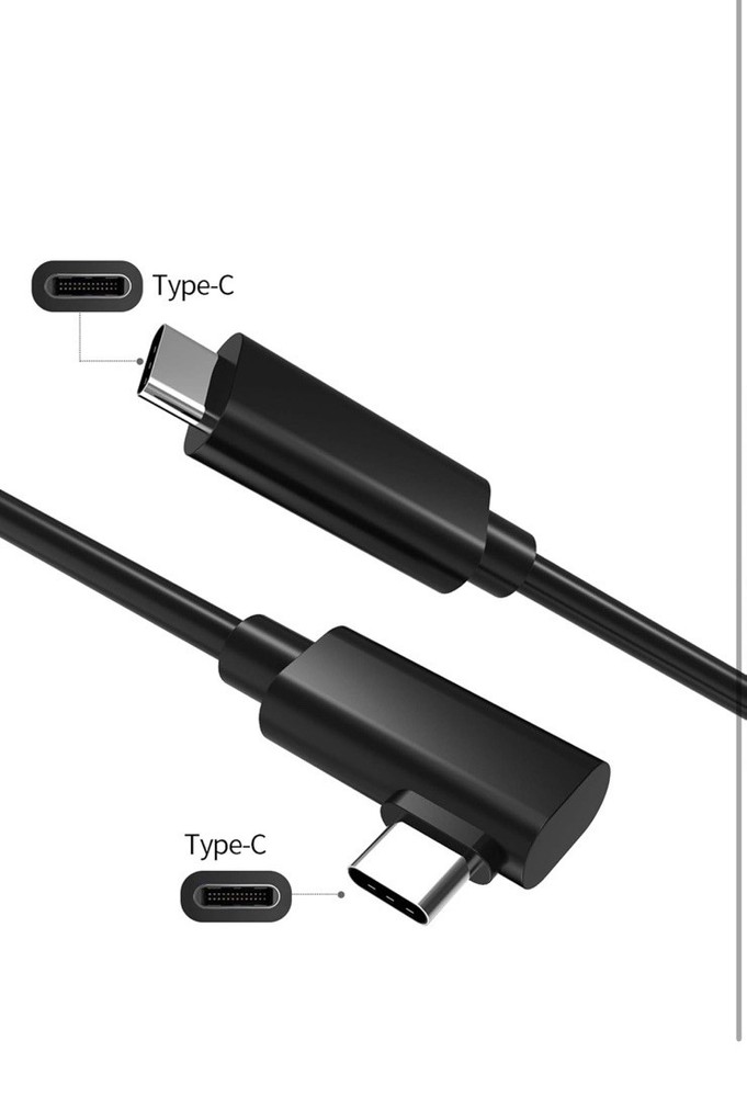 5 Pack- USB-C to USB-C -90 Degree Type-C Cable - 3 ft