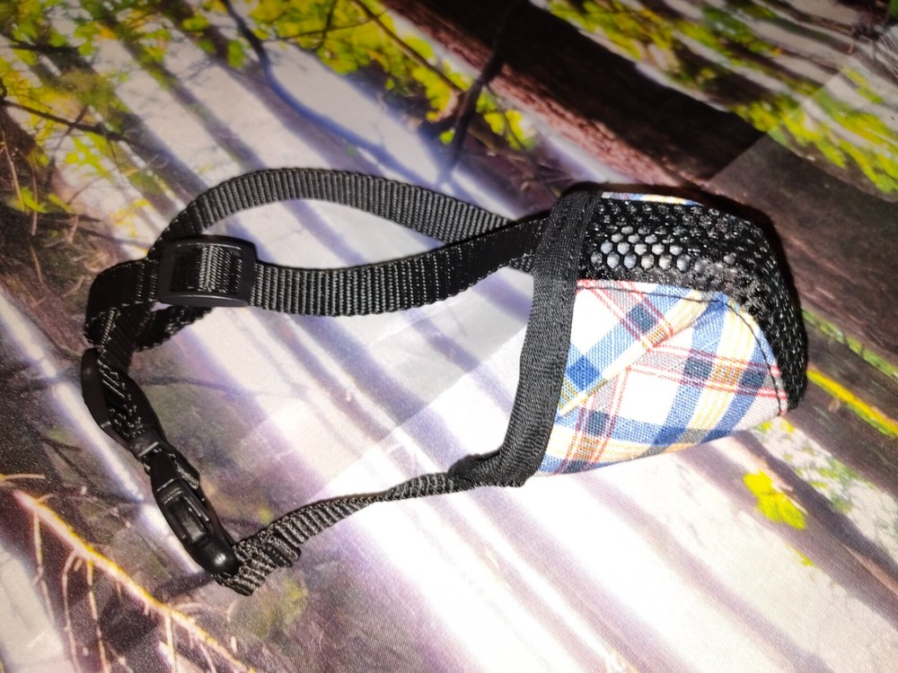 Dog Muzzle, Soft Dog Muzzle for Small Medium Large Size Dogs Mesh Printed Full C