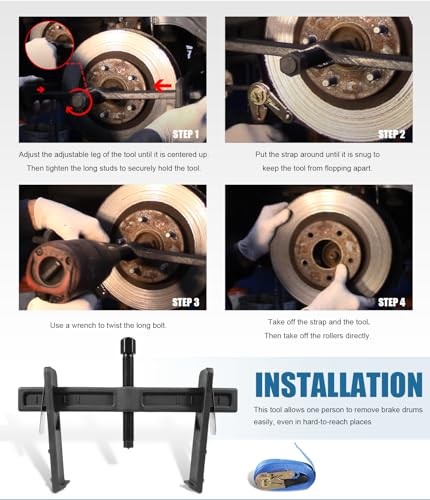 6980 Drum and Rotor Puller, Drum Brake Hub Puller for Removing Hub Drums,