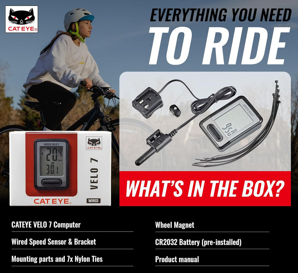 Wired Bike Computer – Entry-Level Speedometer and Odometer, Perfect for Beginner