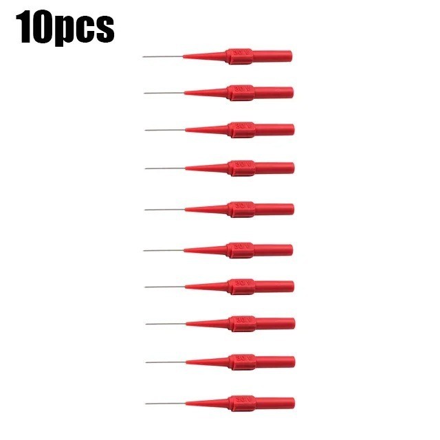 10PCS Multimeter Test Lead Probe Extention Back Piercing Needle Tip Test Probes