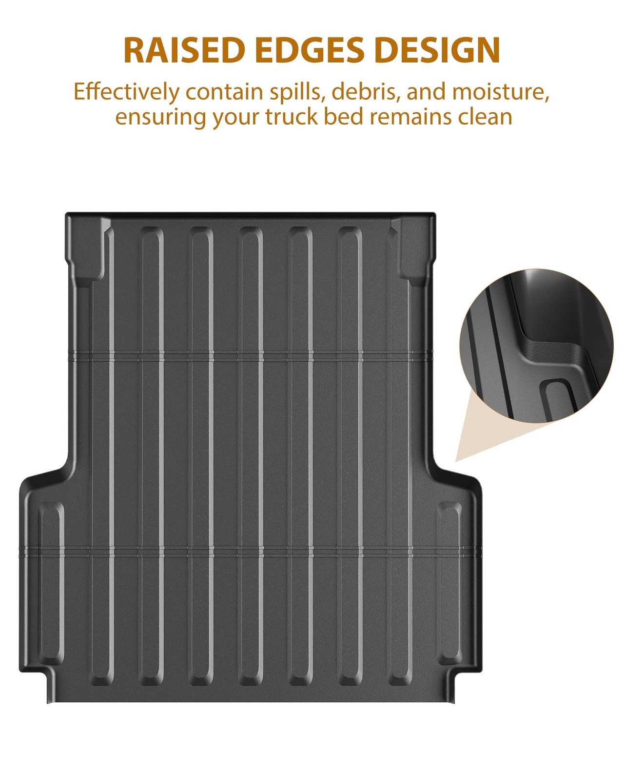 Heavy Duty Rubber Truck Bed Mat with All Weather Protection