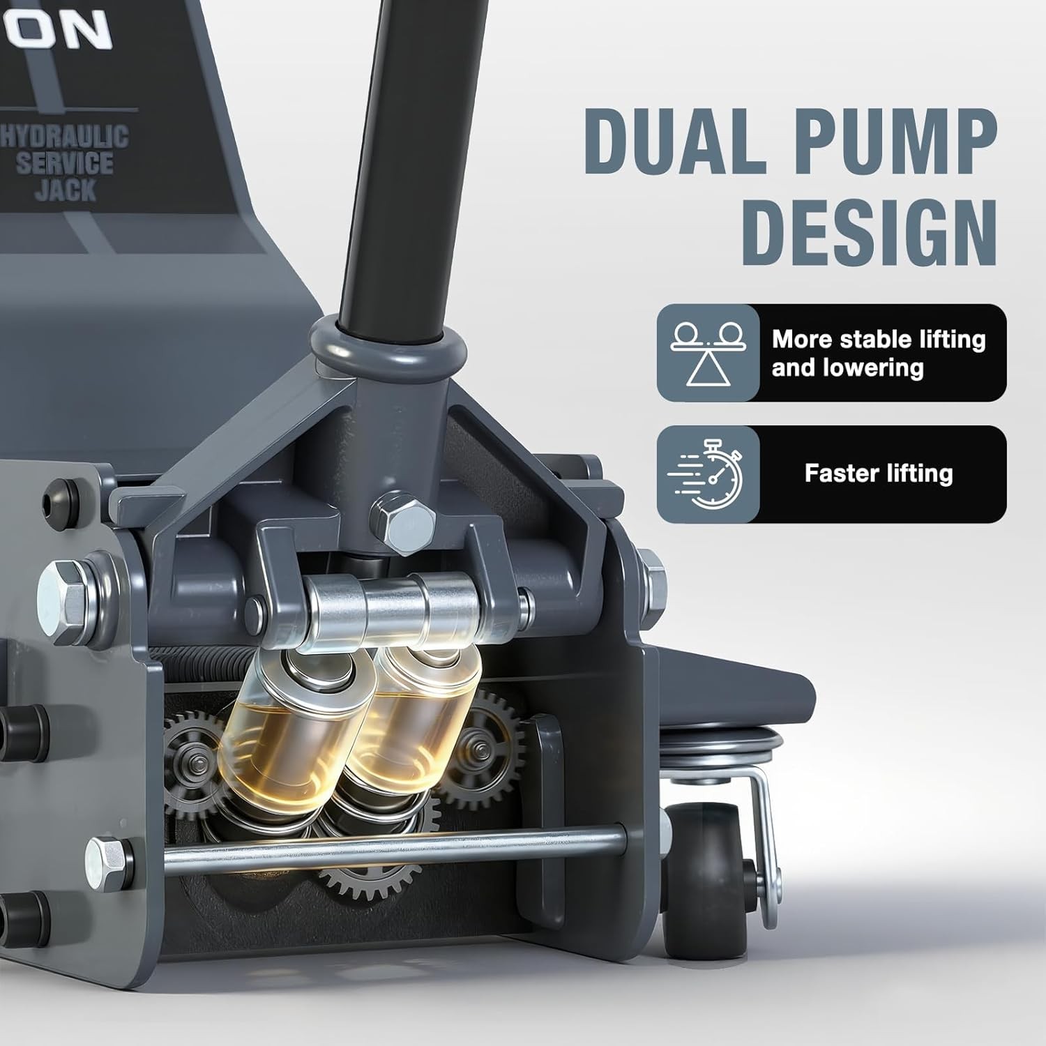 5 Ton Floor Jack Hydraulic Low Profile Floor Jack Lift Pump, , 5 Ton Grey