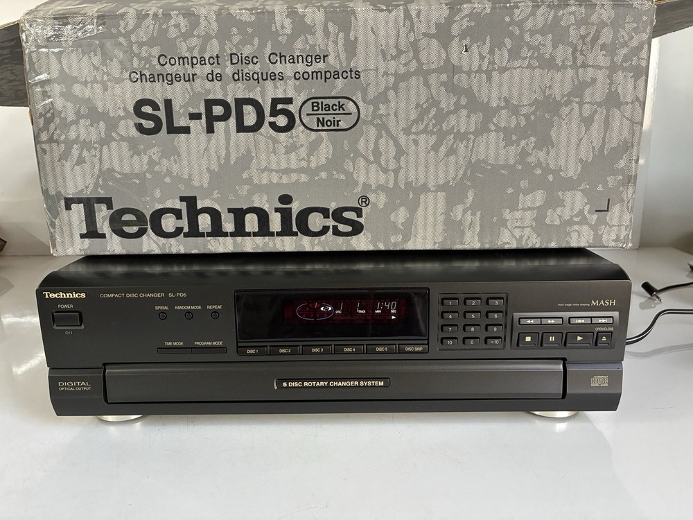 Technics SL-PD5 CD Changer 5 Disc Rotary CD Changer With Original Box