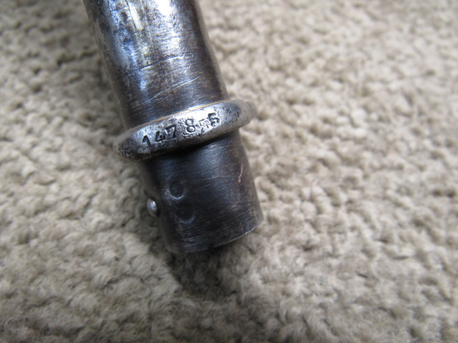 French M1886 Lebel Bayonet & Scabbard Shortened For WW1 Brass Grips