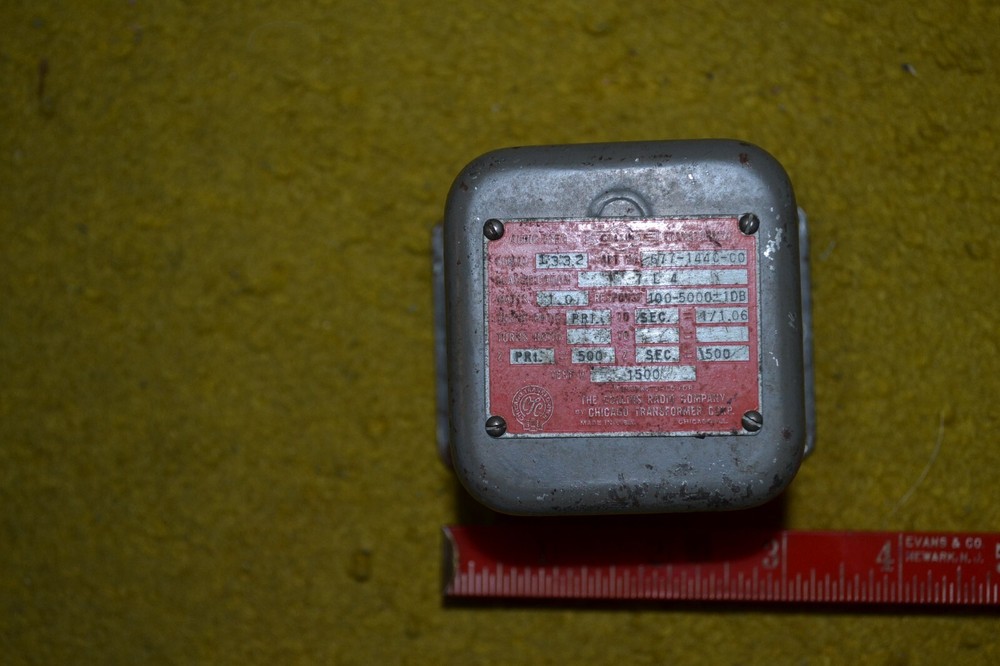 one COLLINS audio transformer 4 windings measures  7.4 ohm each 500 Z tested