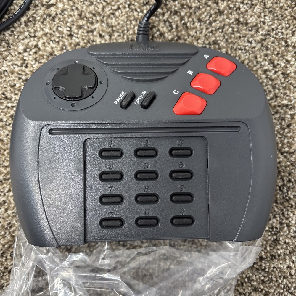 Atari Jaguar JOYSTICK CONTROLLER NEW Black Button NO Box OEM ATARI