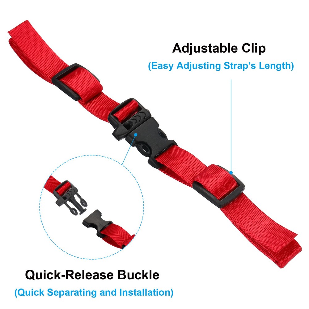 Backpack Belt Strap Set, 2 Pcs Strap with Quick-Release Buckle Red, Blue