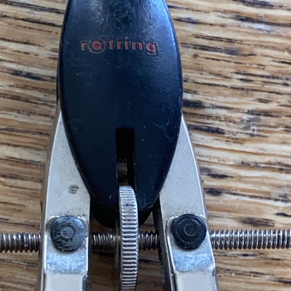 Rotring rapid adjustment compass vintage