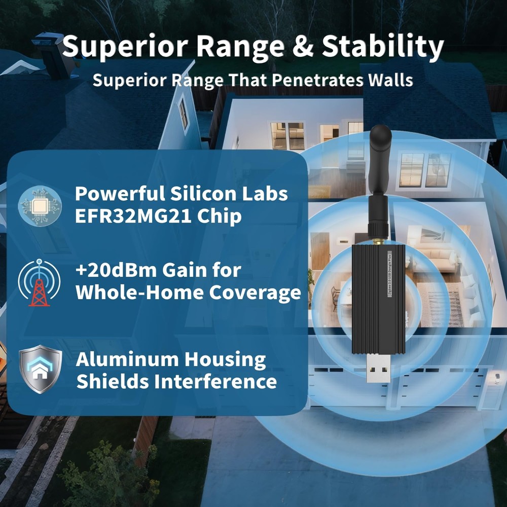 Zigbee 3.0 USB Dongle Plus-E (ZBDongle-E) | Universal Zigbee Coordinator, EFR...