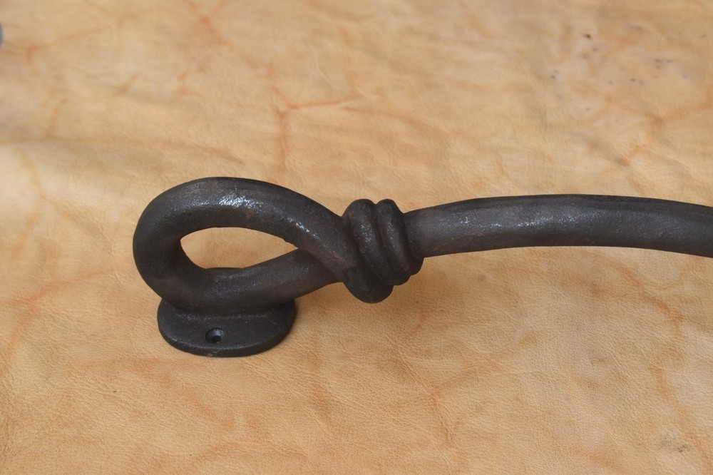Vintage style Cast iron Large Front door gate Twisted Rope Shape pull handle
