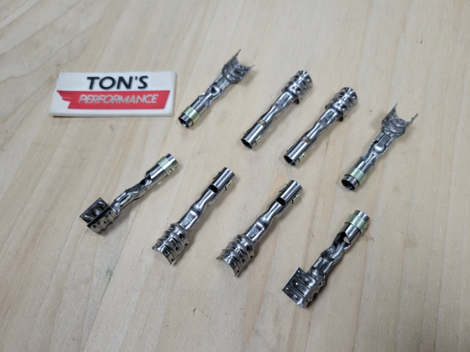 Spark Plug Wire Terminal Set Straight Double Crimp Terminals Only Pack of 8