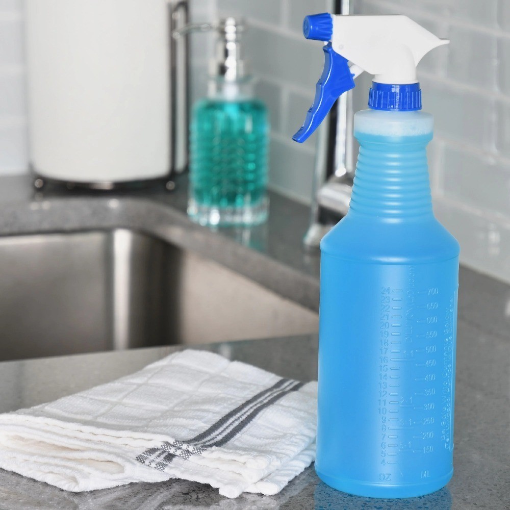 32 oz All Purpose Plastic Spray Bottle 6 Pack Single Count Empty Refillable