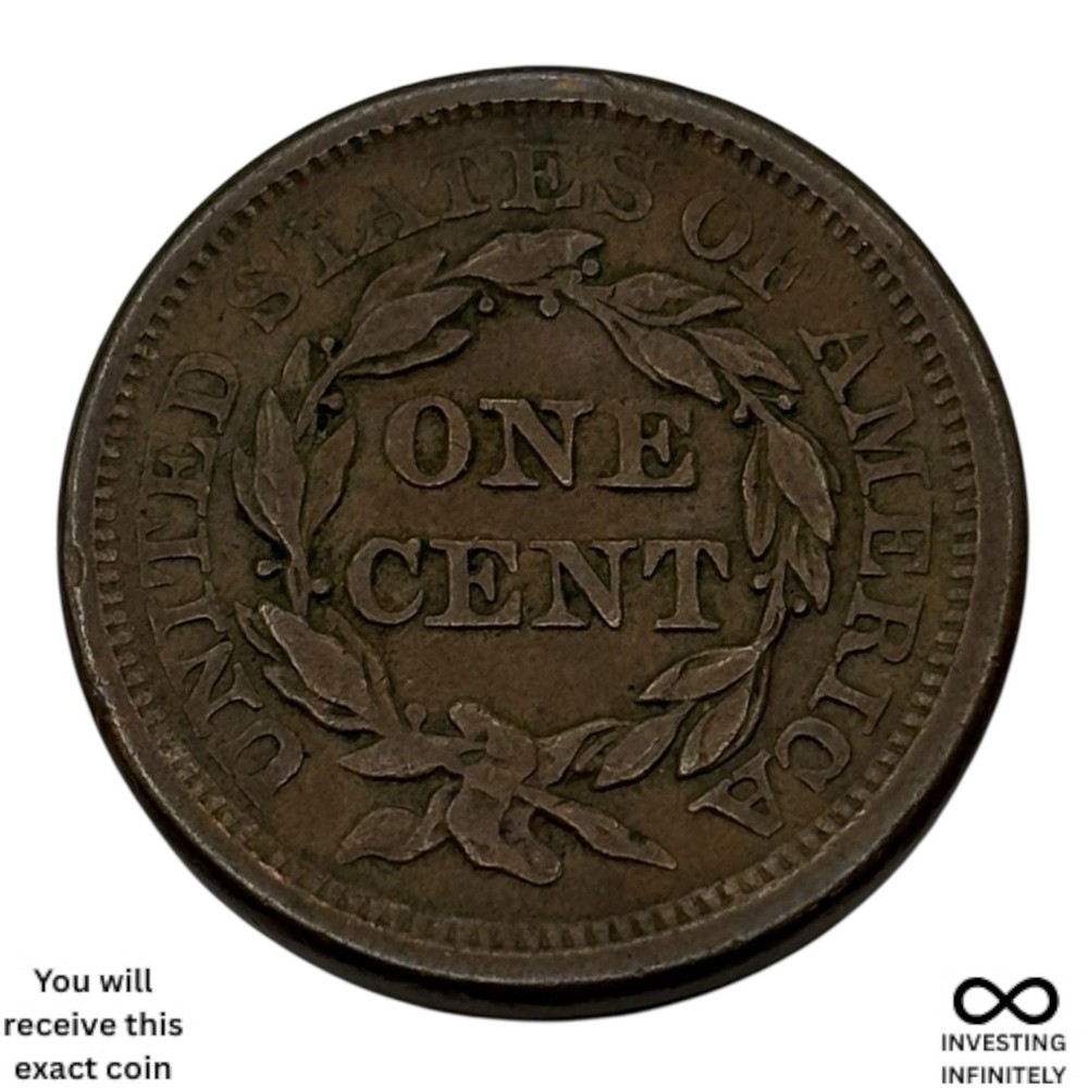 1856 Slanted 5 Large Cent X-1744