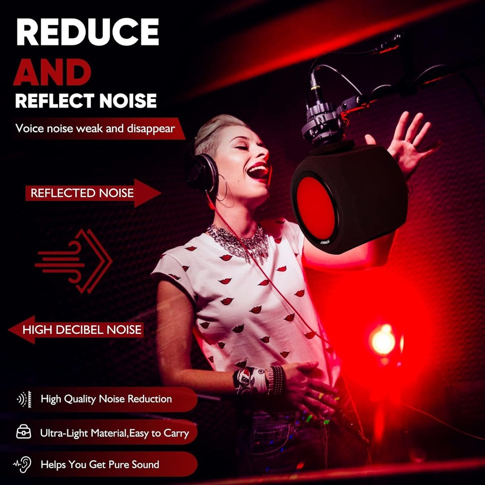 Microphone Windscreen Pop Filter Recording Shield Isolation Shield Sound