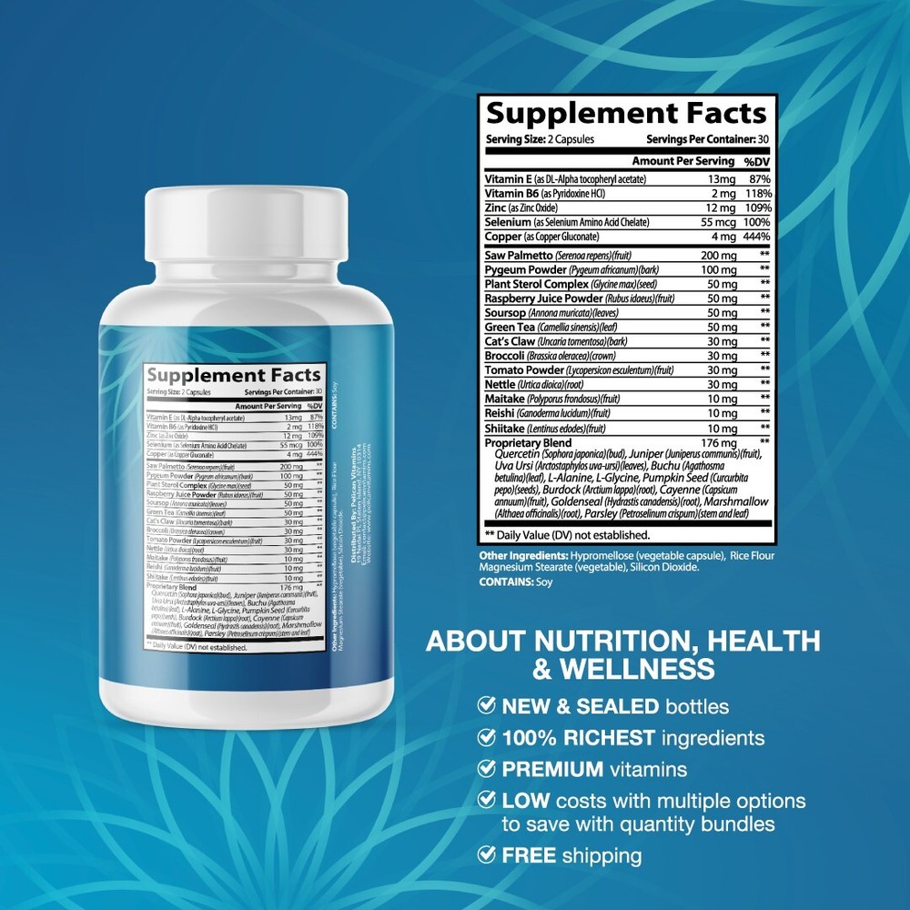 Zen Prostate Defense- Prostate Support- 4 Bottles- 240 Capsules