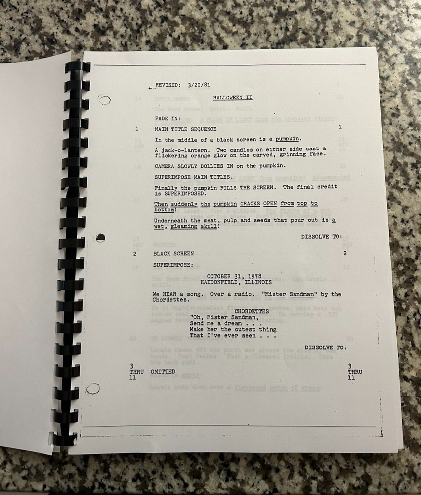 Halloween 2Horror Movie Script Reprint Full Screenplay Script