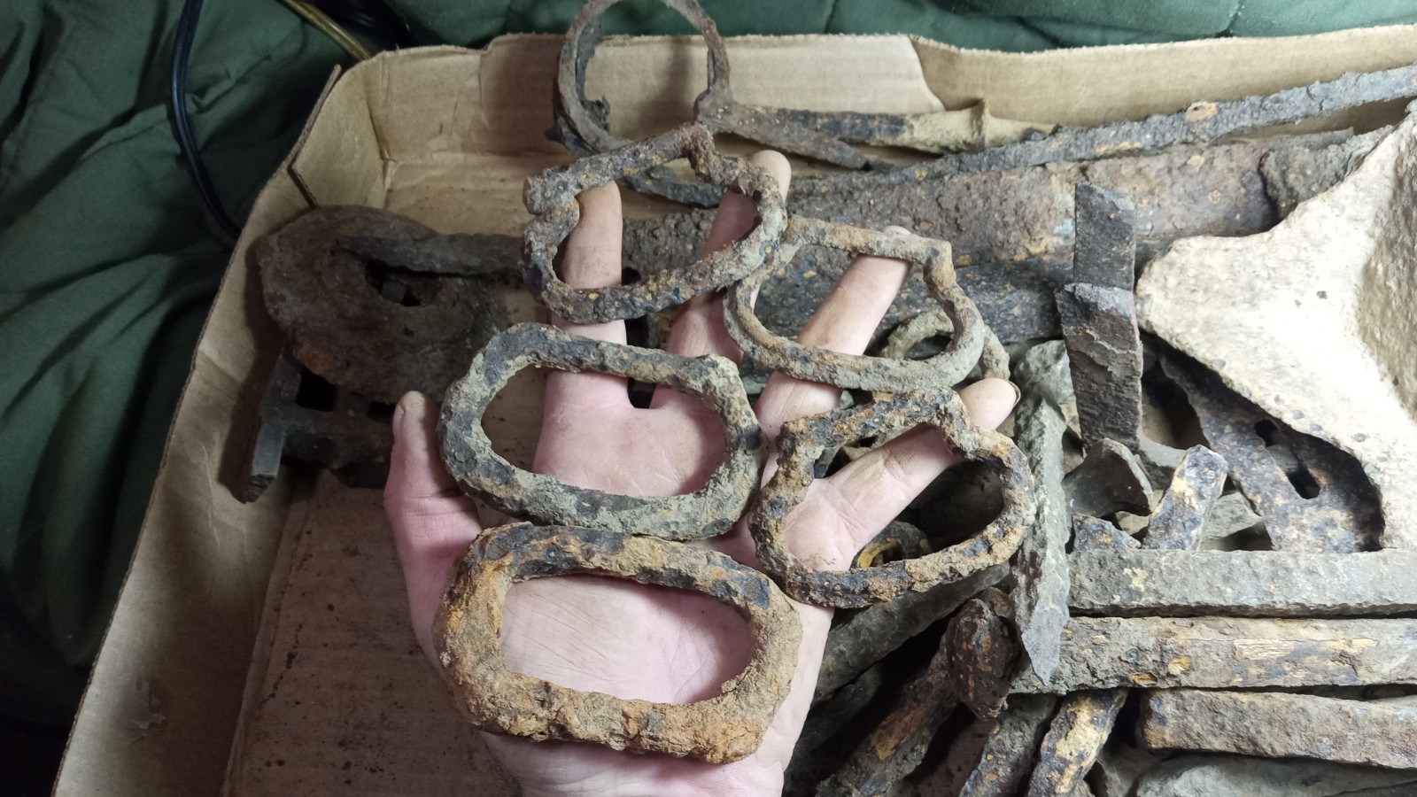 Dug civil war 30 lbs lot of Iron relics from Fort Backcreek Hedgesville WV relic