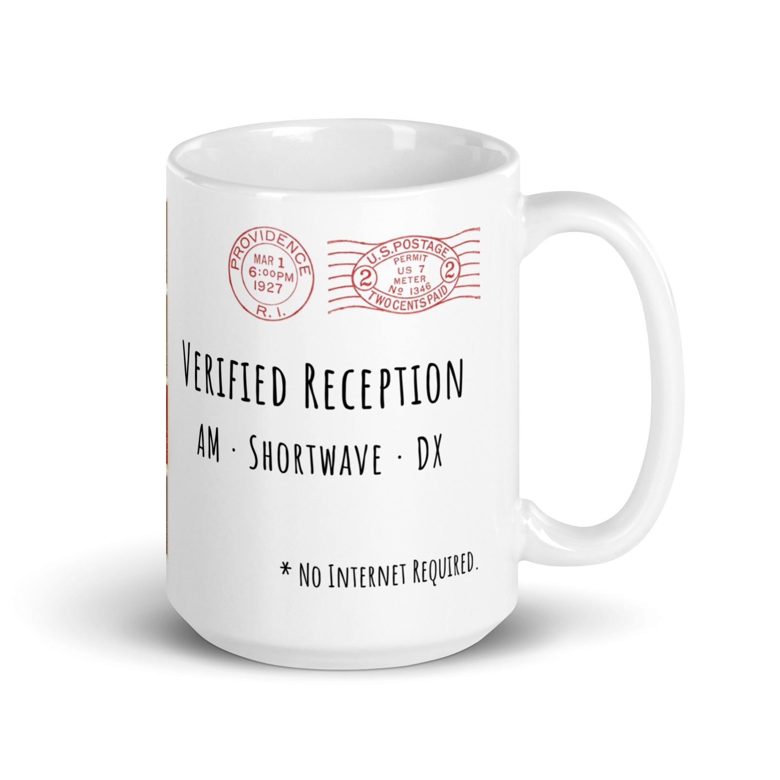 Verified Reception Radio Mug 15oz | AM Shortwave DX | No Internet Required